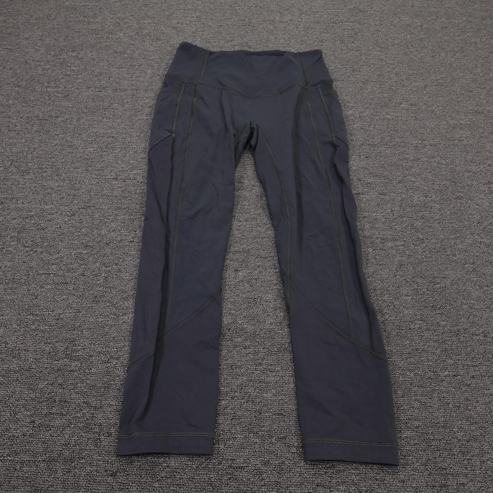 Lululemon Leggings Womens 8 Gray High Rise Ankle 25 Side Pocket Yoga Athletic
